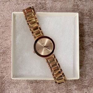 Gold diamond watch